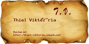 Thiel Viktória névjegykártya